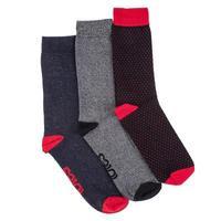 totes Mens 3 Pack Socks Spot One Size