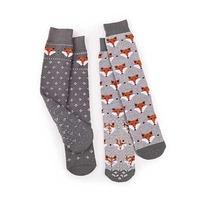 totes mens original slipper socks twin pack fox one size