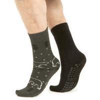 totes Mens Original Slipper Socks (Twin Pack) Polar Bear One Size