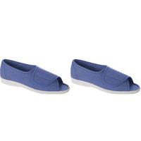 Touch Fastening Peep Toe Shoes (2 Pairs - SAVE £5)