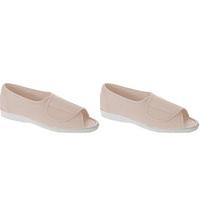 Touch Fastening Peep Toe Shoes (2 Pairs - SAVE £5)