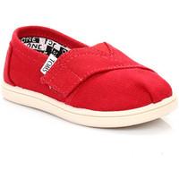 Toms Infant Red Canvas Tiny Classic Espadrilles boys\'s Children\'s Espadrilles / Casual Shoes in red