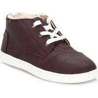 Toms Youth Brown Paseo Mid Faux Shearling Trainers boys\'s Children\'s Shoes (High-top Trainers) in brown