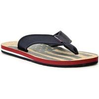 tommy hilfiger beach 9d mens flip flops sandals shoes in multicolour