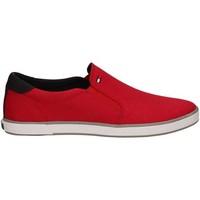 tommy hilfiger fm0fm00597 slip on man rossa mens slip ons shoes in red