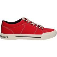 tommy hilfiger fm0fm00593 sneakers man rossa mens walking boots in red