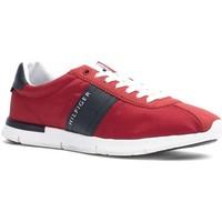 tommy hilfiger fm0fm00306 sneakers man red mens walking boots in red