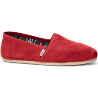 Toms Mens Red Canvas Classic Espadrilles men\'s Espadrilles / Casual Shoes in red
