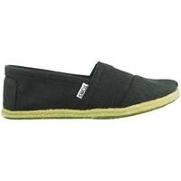 toms seasonal classic black linen mens shoes trainers in black