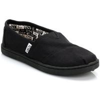 toms youth black canvas classic espadrilles mens slip ons shoes in bla ...