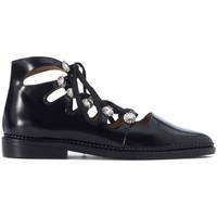toga pulla black shiny leather shoes womens shoes in black