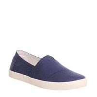 toms avalon cupsole navy canvas