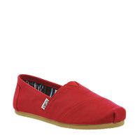 toms classic slip on red