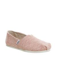 Toms Seasonal Classic Slip On PINK SPECKLED KNIT EXCLUSIVE