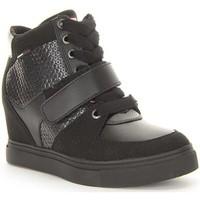 tommy hilfiger w1385esta 1c1 womens shoes high top trainers in black