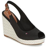 tommy hilfiger elena 57d womens sandals in black