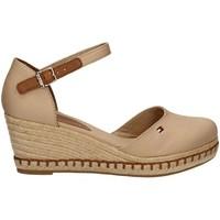 tommy hilfiger fw0fw01091 wedge sandals women brown womens sandals in  ...