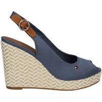 tommy hilfiger fw0fw00908 wedge sandals women blue womens sandals in b ...