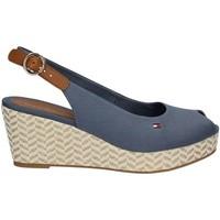 tommy hilfiger fw0fw00907 wedge sandals women blue womens sandals in b ...