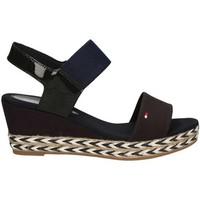 tommy hilfiger fw0fw00731 wedge sandals women blue womens sandals in b ...