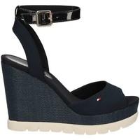 tommy hilfiger fw0fw00695 sandals women blue womens sandals in blue