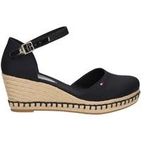 tommy hilfiger fw0fw00407 wedge sandals women black womens sandals in  ...