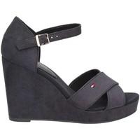 tommy hilfiger fw0fw00279 wedge sandals women blue womens sandals in b ...