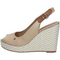 tommy hilfiger fw0fw00908 slingback womens sandals in beige