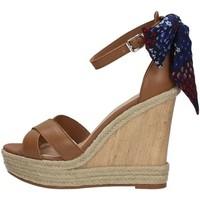 tommy hilfiger fw0fw00663 sandals womens sandals in brown