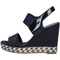 tommy hilfiger fw0fw00733 sandals womens sandals in blue