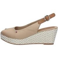 tommy hilfiger fw0fw00907 slingback womens sandals in beige