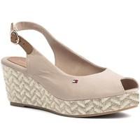 tommy hilfiger fw0fw00907 wedge sandals women beige womens sandals in  ...