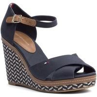 tommy hilfiger fw0fw00298 wedge sandals women blue womens sandals in b ...