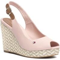 tommy hilfiger fw0fw00908 wedge sandals women pink womens sandals in p ...