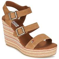 tommy hilfiger luna 3b womens sandals in brown