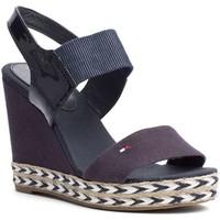 tommy hilfiger fw0fw00733 wedge sandals women blue womens sandals in b ...