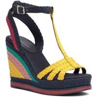 tommy hilfiger fw0fw00330 wedge sandals women blue womens sandals in b ...