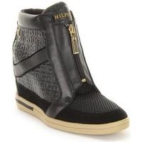 tommy hilfiger s1285ebille 8c womens shoes high top trainers in black