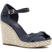 tommy hilfiger fw0fw01092 wedge sandals women blue womens sandals in b ...