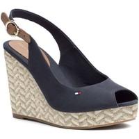 tommy hilfiger fw0fw00908 wedge sandals women blue womens sandals in b ...