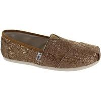 toms classic womens espadrilles casual shoes in gold