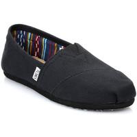 Toms Womens All Black Canvas Classic Espadrilles women\'s Slip-ons (Shoes) in black