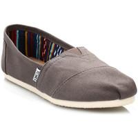 toms womens ash canvas classic espadrilles womens slip ons shoes in br ...