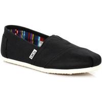 toms womens black canvas classic espadrilles womens slip ons shoes in  ...