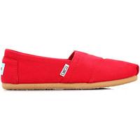 Toms Womens Red Canvas Classic Espadrilles women\'s Espadrilles / Casual Shoes in red