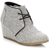 toms womens black gold metallic linen desert wedges womens casual shoe ...