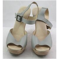 Topshop, size 7 pale blue high heeled platform sandals
