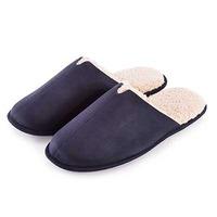 totes Mens Suedette Mule Slippers Navy Medium (UK 9-10)