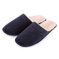 totes Mens Cord Mule Slippers Navy Small (UK 7-8)