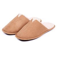 totes Mens Suedette Mule Slippers Tan Medium (UK 9-10)